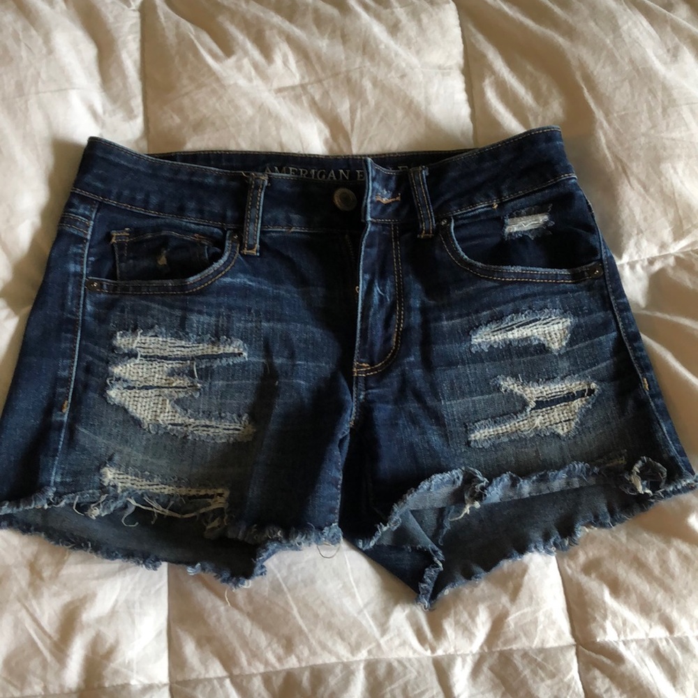 American Eagle midi Jean shorts size 6